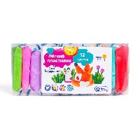 Пластилин 12цв 10г воздушный суперлегкий GENIO KIDS