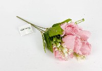 Цветок искусственный  Роза  (уп. 5шт) 33см ассорт.
