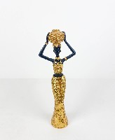 Сувенир  Девушка из Африки в золотом  29см ассорт.