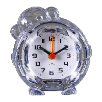 Часы-будильник кварц 8,5х9х4см  Классика  прозрачный