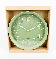 Часы настенные пластм. 30см св. зеленый