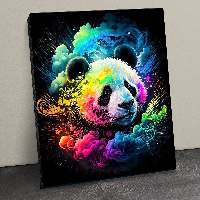Живопись по номерам 40х50  Красочная панда