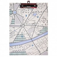Папка-планшет А4 с верхним зажимом  Maps  HATBER