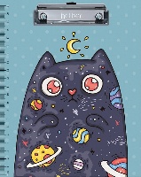 Папка-планшет А5 с верхним зажимом  Космический котик  HATBER