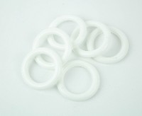 Кольцо пластм. к пластиковому карнизу (уп. 6шт) белый