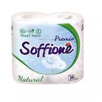 Бумага туалетная Soffione Premio (уп. 4шт) 3-х слойная белая