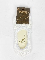 Носки следики жен. х/б р.35-39 силикон. пятка белый