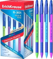 Ручка шар. синяя 0,7мм  NEON Stick&Grip  R-301 ErKr