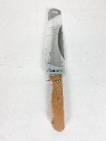 Нож кухон. с зубчиками метал. 12см дерев. ручка
