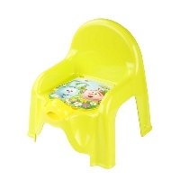 Горшок-стульчик детский  пластм. с крышкой ассорт.