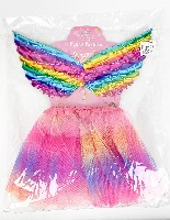 Крылья карнавальные  Ангелочек  ( юбка) радужный