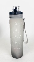 Бутылка спортивная 1000мл со шкалой времени мат. ассорт. Zhaoxian Tengxing