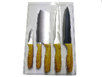 Нож кухон. (н-р 5шт) метал. дерев. ручка